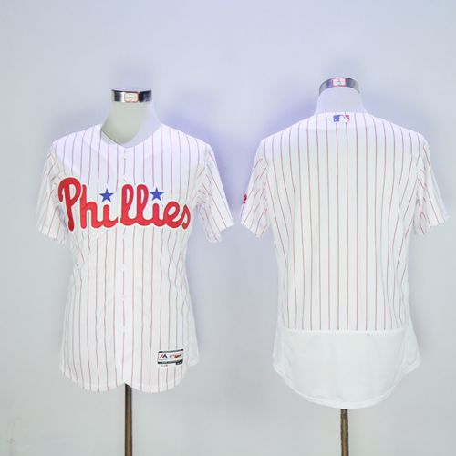 Phillies Blank White(Red Strip) Flexbase Authentic Collection Stitched MLB Jersey - Click Image to Close